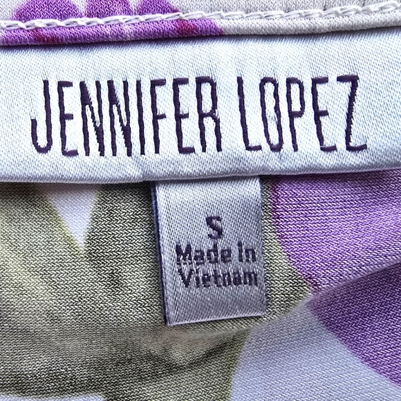 Jennifer Lopez Purple and Green Floral Dress - Picture 4 of 7